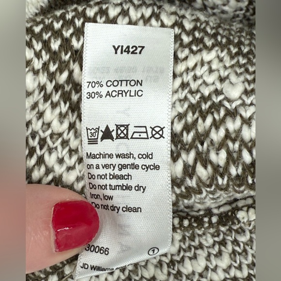 Anthropology Long Sweater Cardigan Draped Front Geometric Aztec XL - Picture 4 of 4